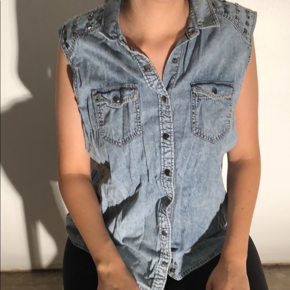 Jean button up